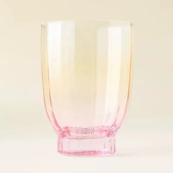 Anthropologie Olsen Juice Glasses Set of 4 Mixed Colors Blue Green Pink Violet - Picture 4 of 5